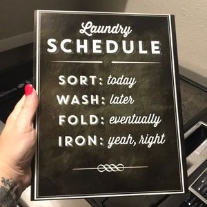 8x10 Wooden Laundry Schedule Sign